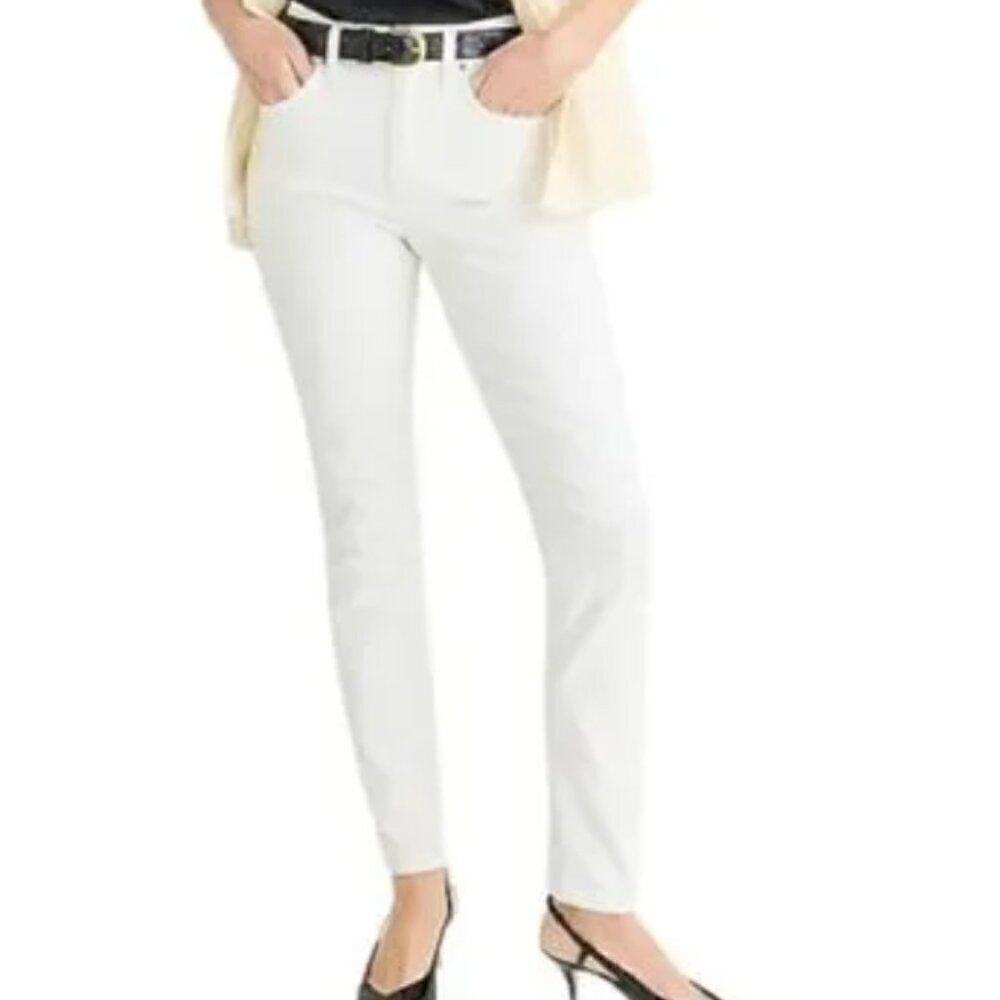 J. Crew 9" mid-rise toothpick jean in white size 29 NWT
